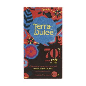 Terra Dulce Dark Chocolate Bar 70% Cacao with Coffee - 65g Bar